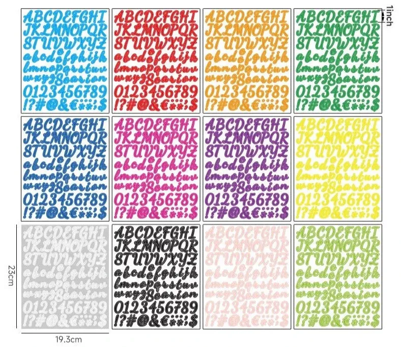 Vibrant Palette Stickers - Unleash Your Creativity with Playful Alphanumeric Accents