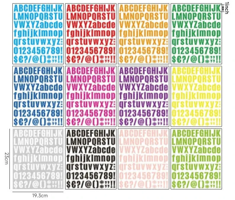 Vibrant Palette Stickers - Unleash Your Creativity with Playful Alphanumeric Accents