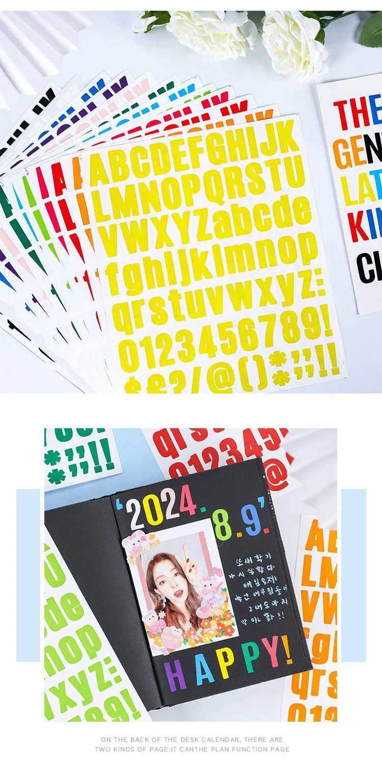 Vibrant Palette Stickers - Unleash Your Creativity with Playful Alphanumeric Accents