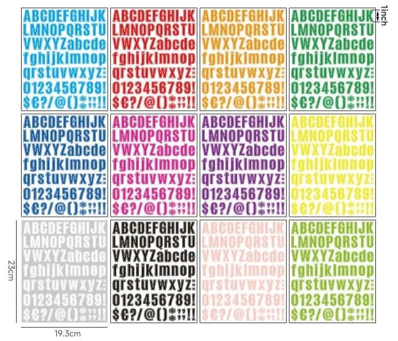 Vibrant Palette Stickers - Unleash Your Creativity with Playful Alphanumeric Accents