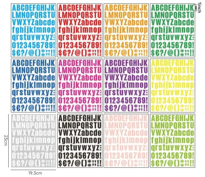 Vibrant Palette Stickers - Unleash Your Creativity with Playful Alphanumeric Accents