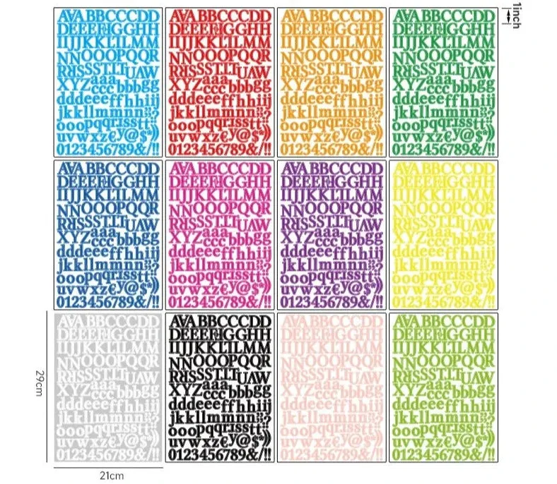 Vibrant Palette Stickers - Unleash Your Creativity with Playful Alphanumeric Accents