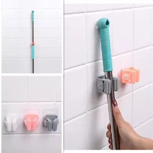 Wall Mounted Mop Holder, Mop Hook Storage Clip, Broom Wall Hanger