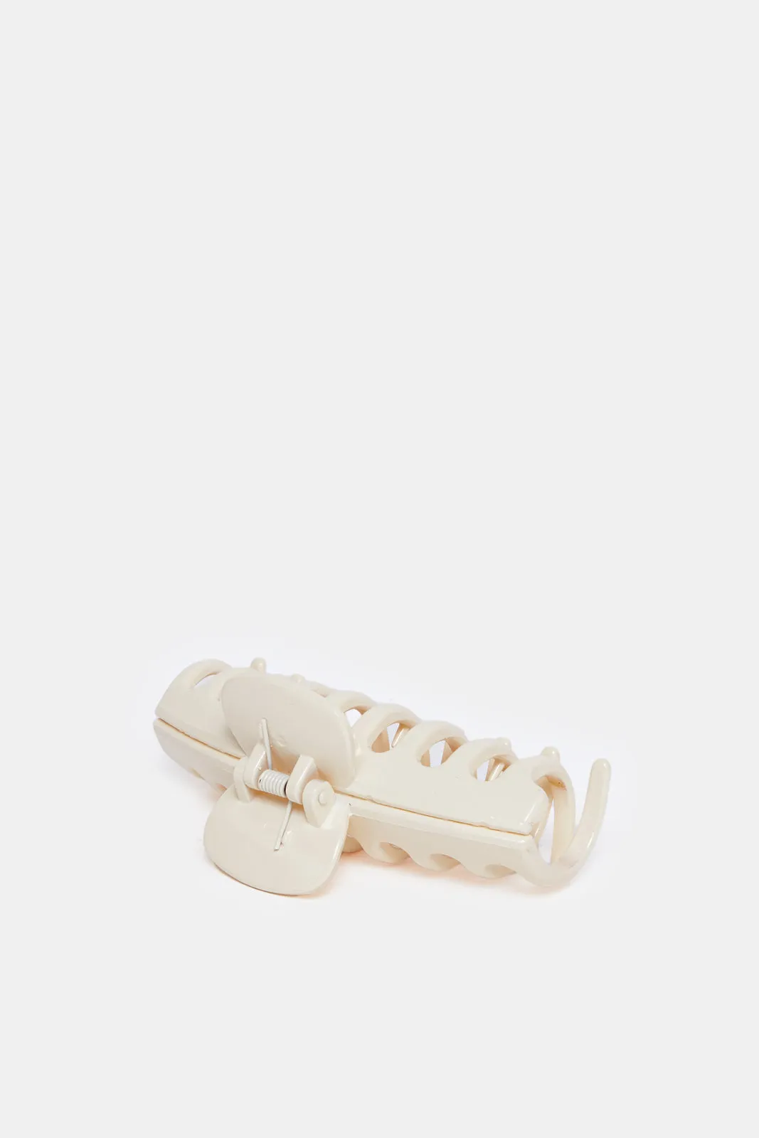 Women Beige Solid Hair Claw
