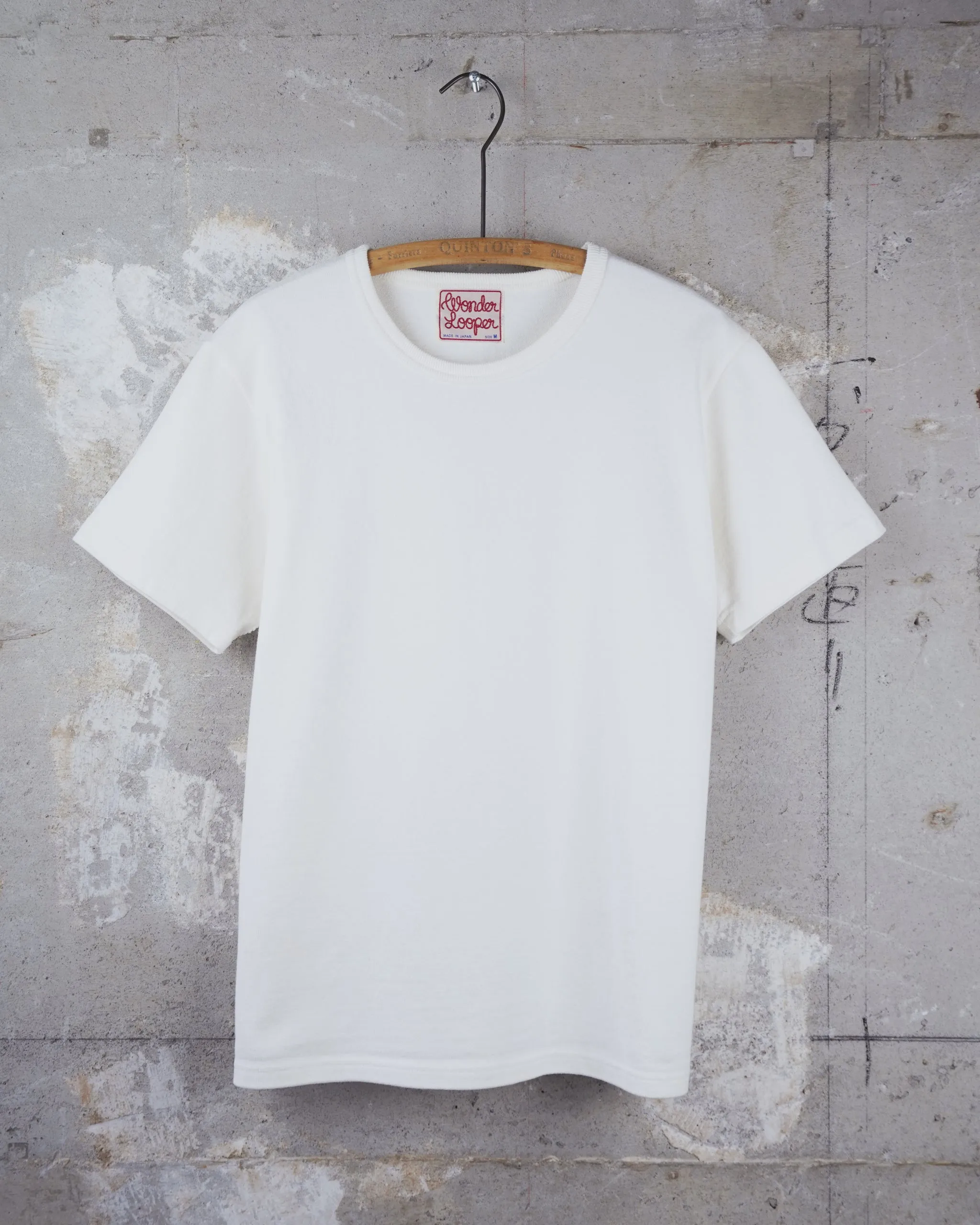 Wonder Looper 409gsm Double Heavyweight T Shirt - White