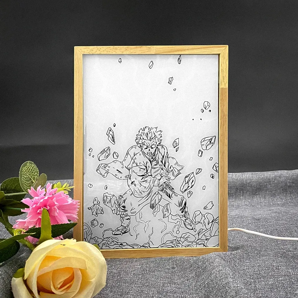 Zenitsu Painting Design 3D Night Light